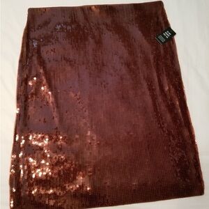 Express Burgundy Wine Sequin Pencil Cocktail Skirt * Ladies Size XL * NEW w/Tags